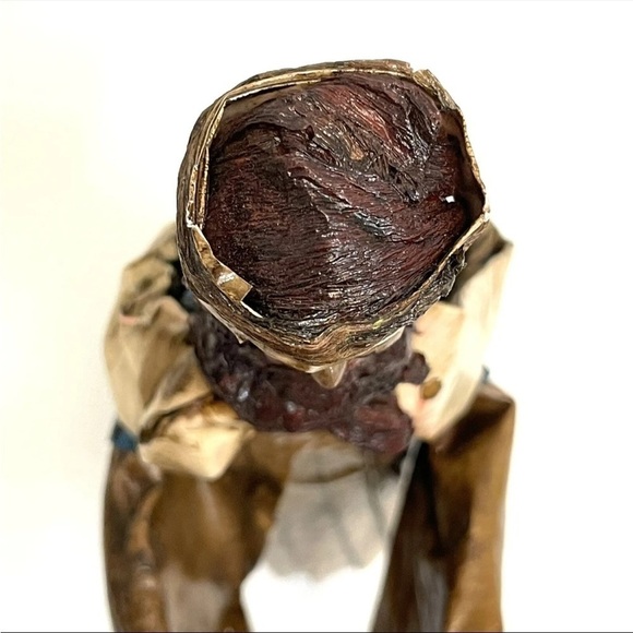 Vintage Paper Mache Wise Man Doll Nativity Scene Figure Mexico Handcrafted Art - Picture 4 of 11